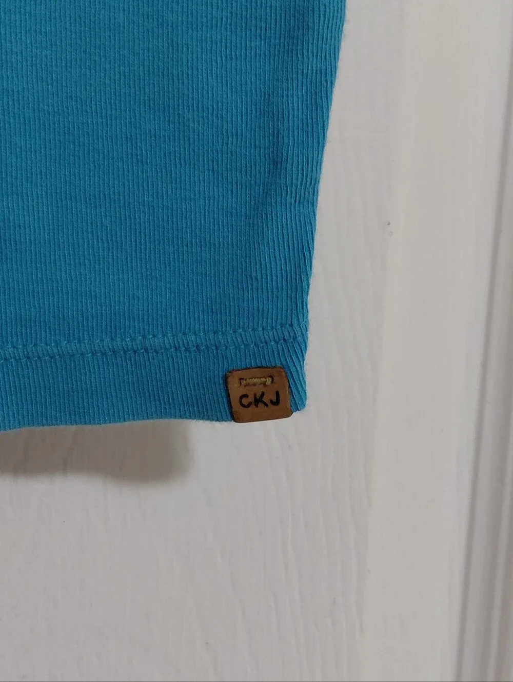 Vintage Y2K 90s Calvin Klein Embroidered Jeans & Blue Baby Tee Outfit Size L/10